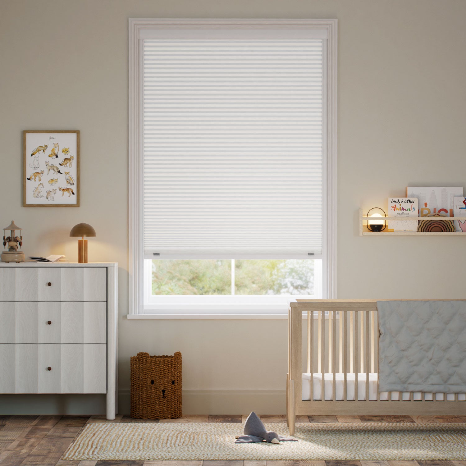 Colorized Click2Shade Complete Blackout Arctic White Thermal Blind 2149