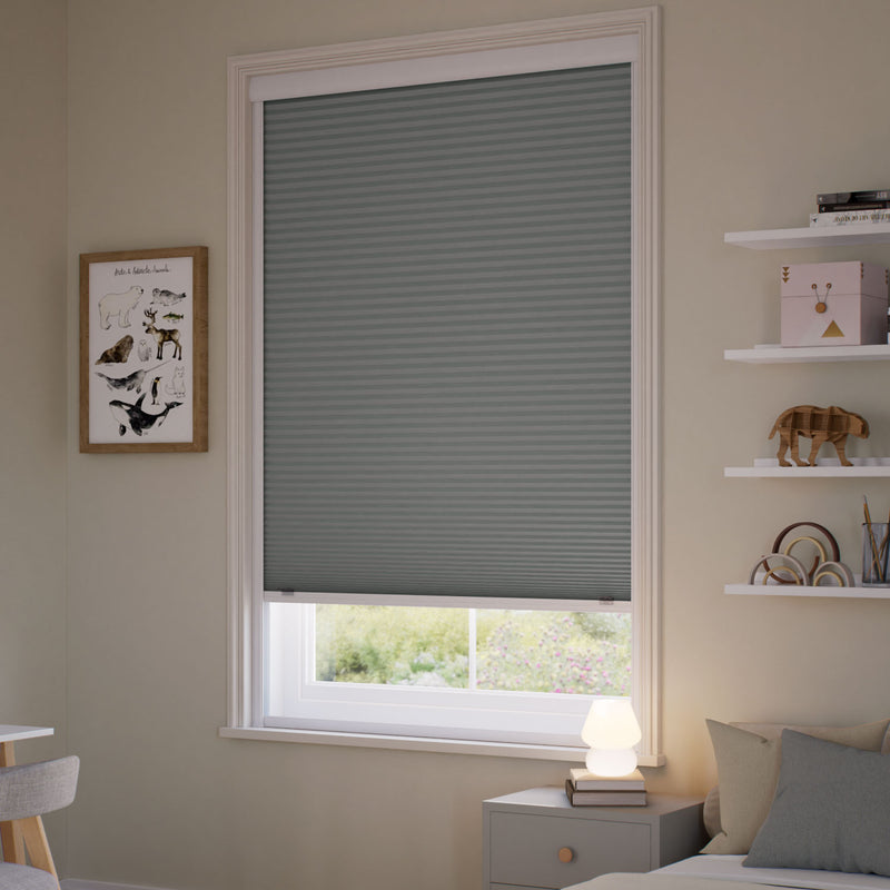 ColorizedZoom Click2Shade Complete Blackout Nickel Grey Thermal Blind 2161
