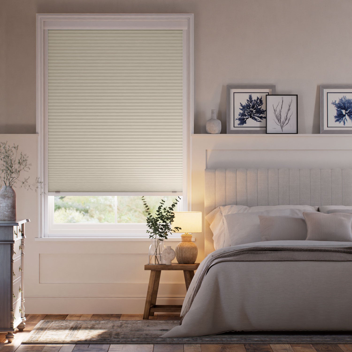 Colorized Click2Shade Complete Blackout Beige Thermal Blind 2150