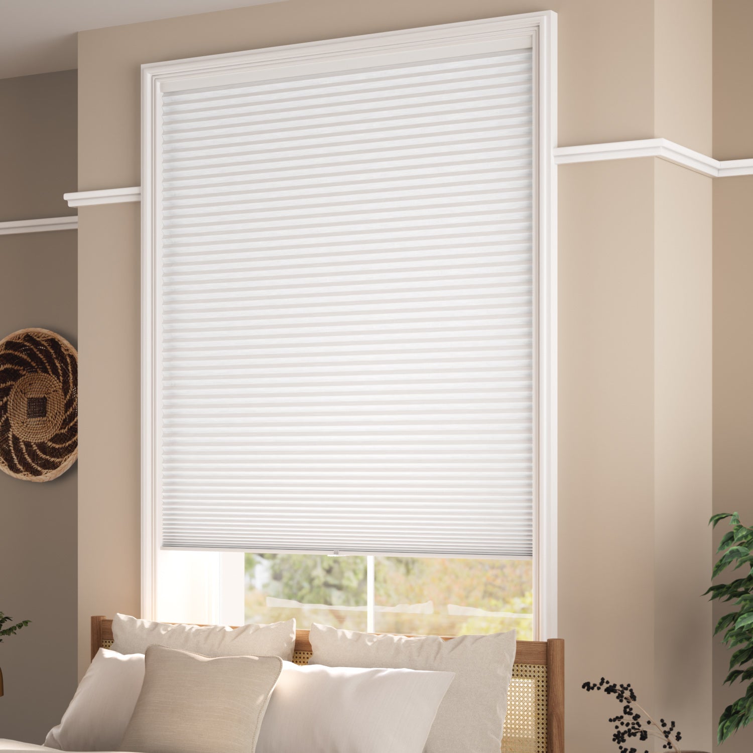 ColorizedZoom DuoShade Cordless Arctic White  Thermal Blind 2207