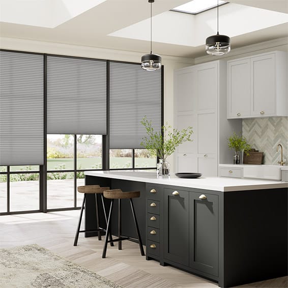 ColorizedZoom Cordless Double DuoLight Matte Grey Thermal Blind 2246