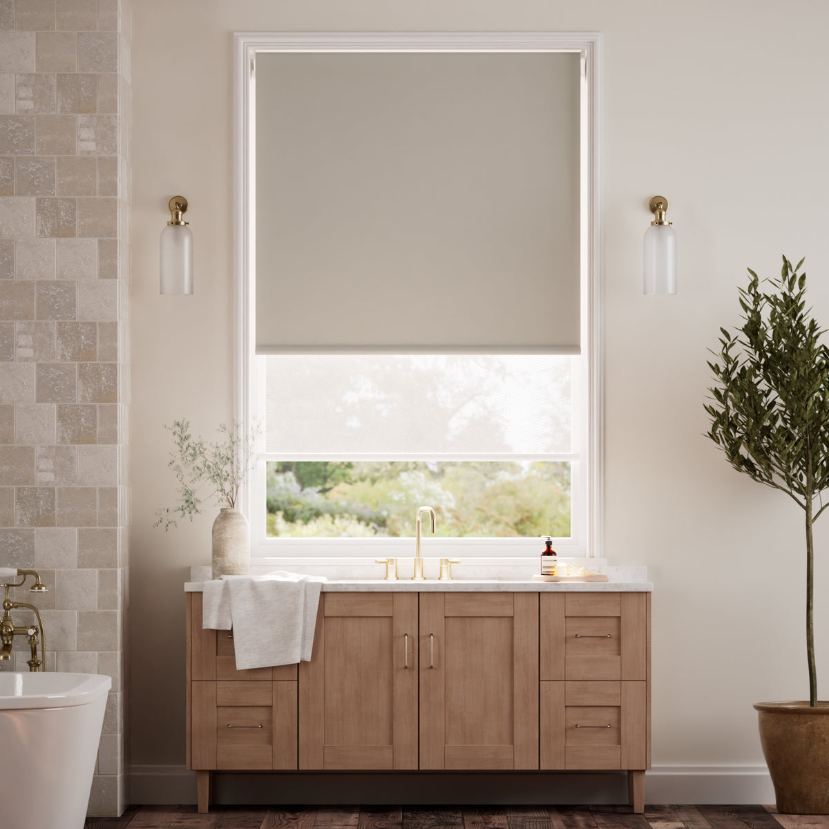 Colorized Atom Fossil  Double Roller Blind 2339