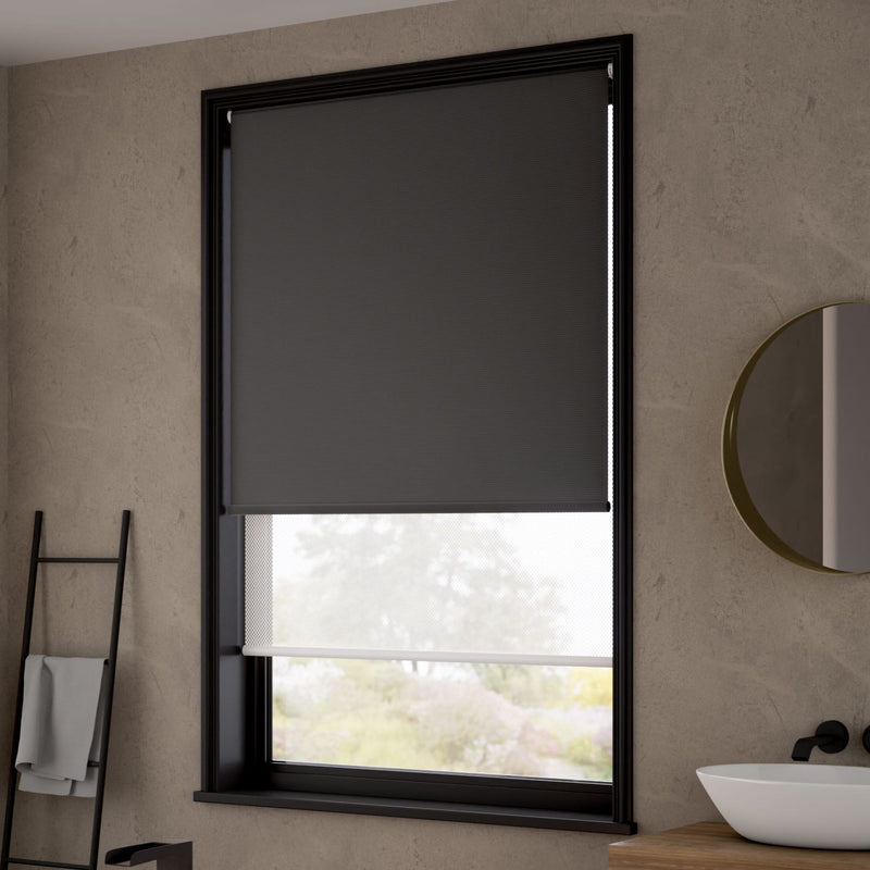 ColorizedZoom Electric Atom Sable  Double Roller Blind 2402