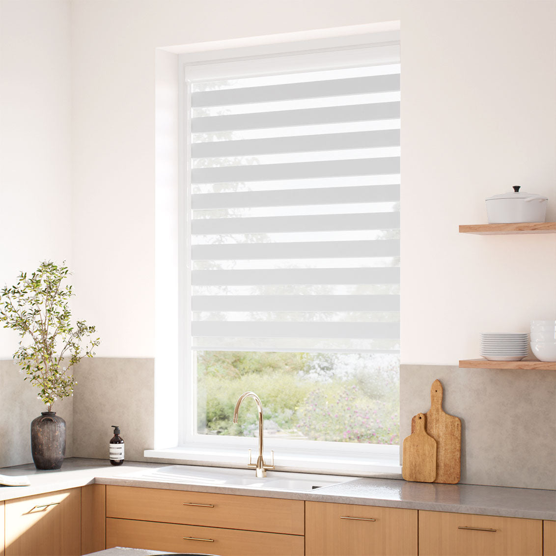 ColorizedZoom PerfectFIT Enjoy Light Grey Roller Blind 2460