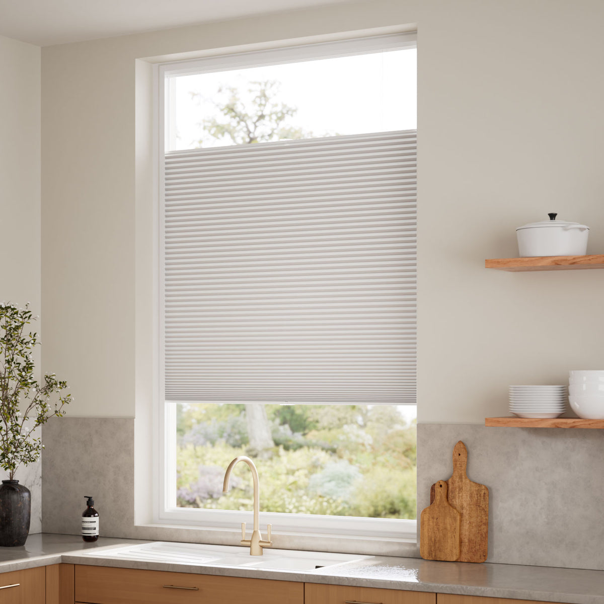 ColorizedZoom PerfectFIT DuoLight Ash Grey Thermal Blind 2521