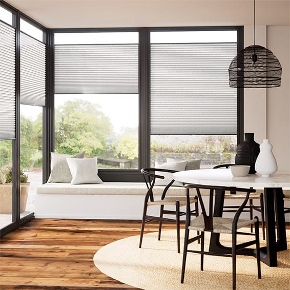 Colorized PerfectFIT DuoLight Strie Soft Grey Thermal Blind 2545