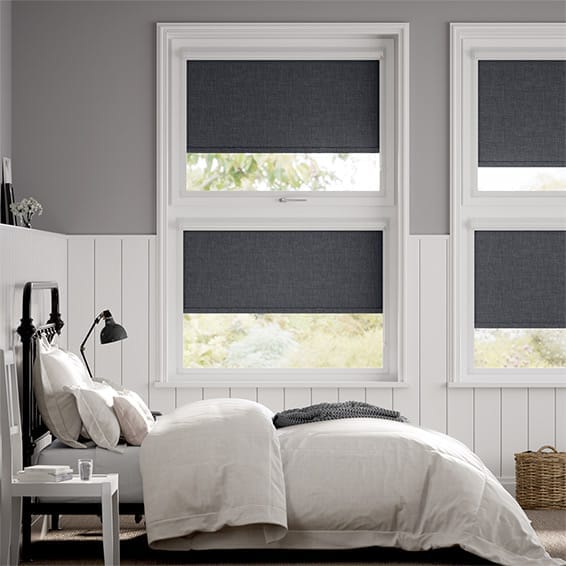Colorized PerfectFIT Canali Blackout Charcoal Grey Roller Blind 2568