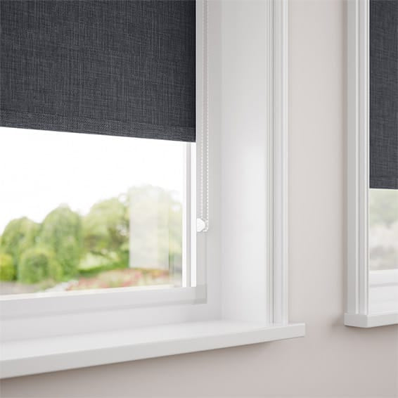 ColorizedZoom PerfectFIT Canali Blackout Charcoal Grey Roller Blind 2568