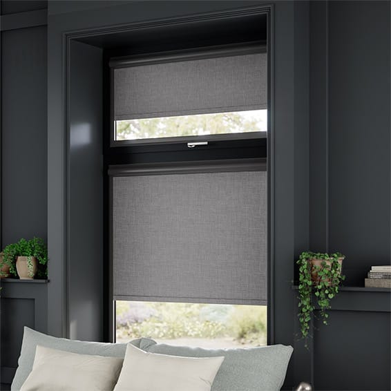 ColorizedZoom PerfectFIT Canali Blackout Steeple Grey Roller Blind 2575