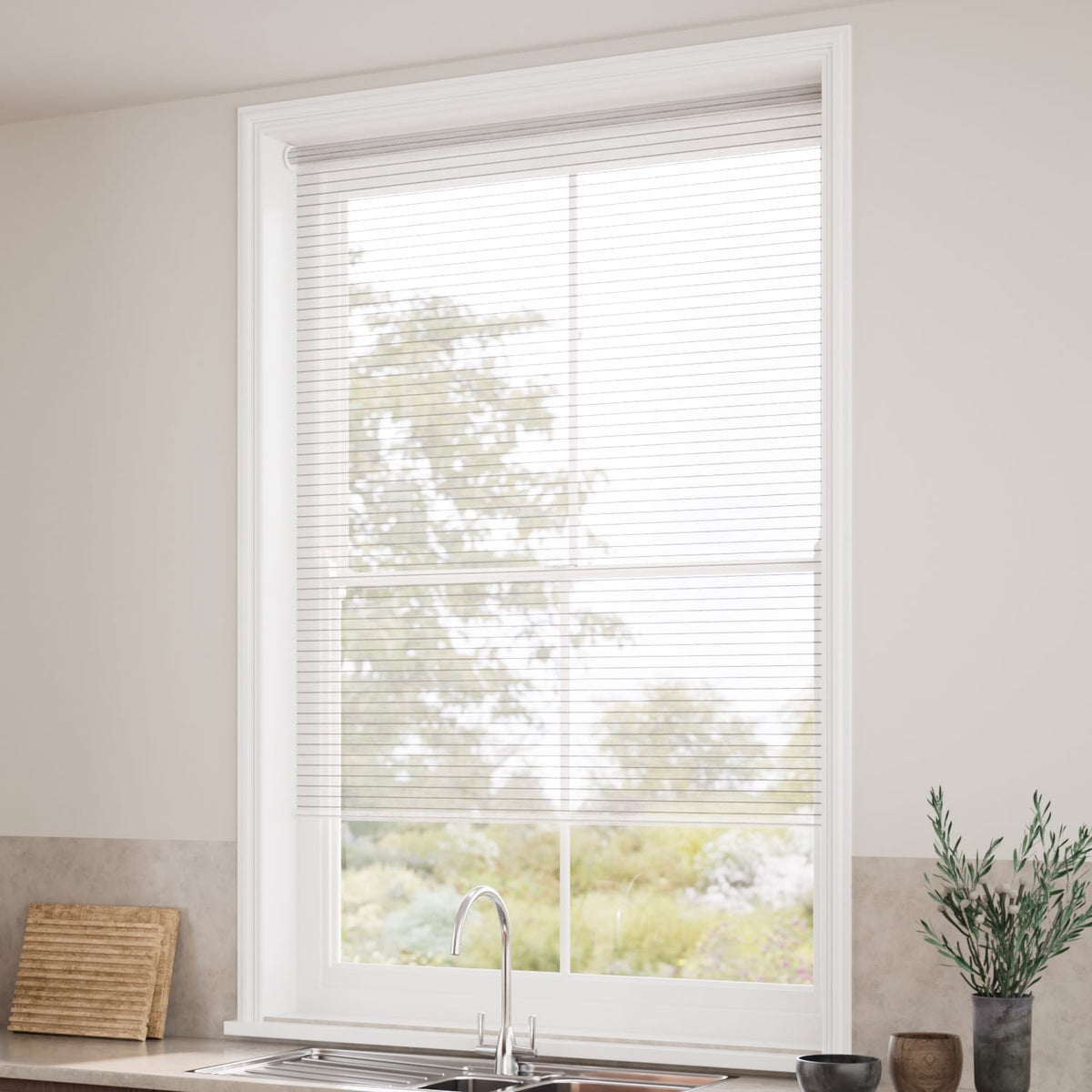 ColorizedZoom Cicero Voile Flint Roller Blind 2692