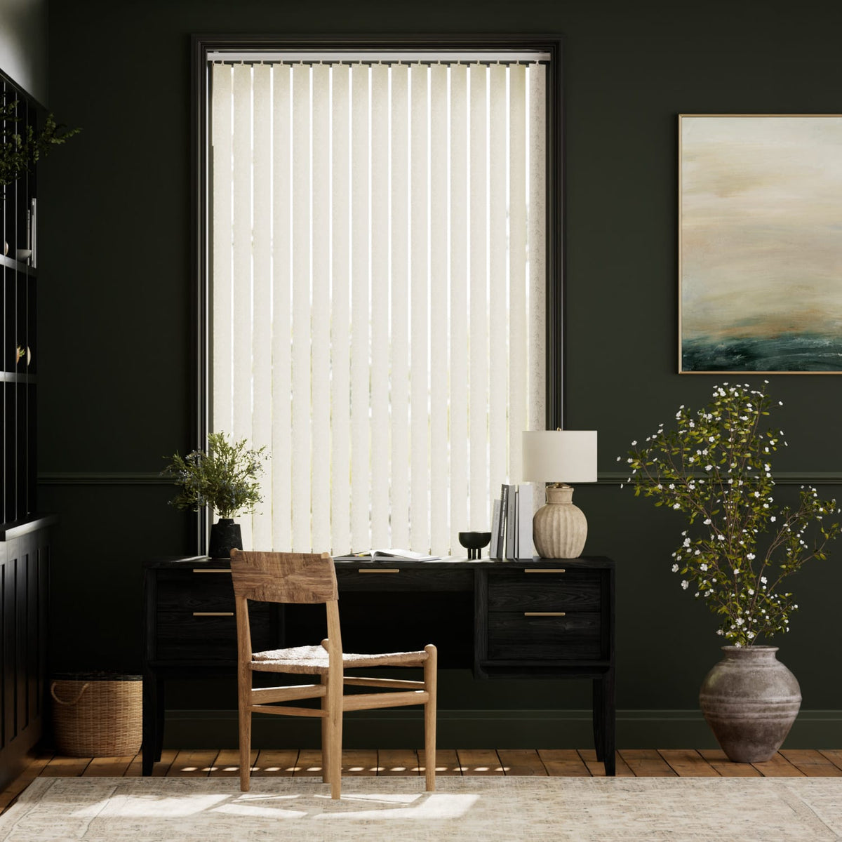 Colorized Serena Ecru Vertical Blind 2784