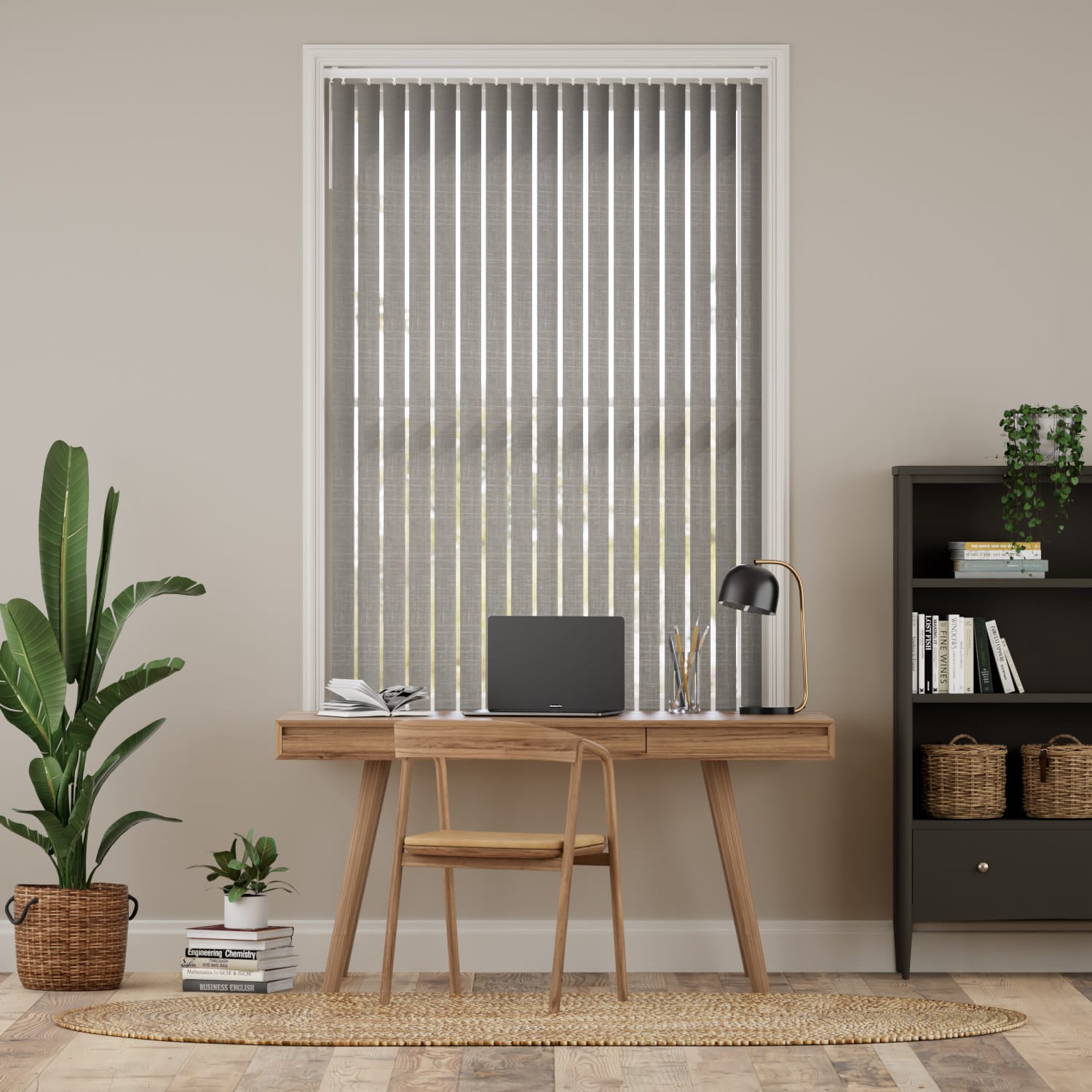 Colorized Grazia Storm Grey  Vertical Blind 2842