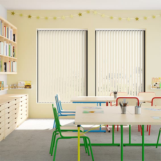 Colorized Contract Metropolis PVC Alabaster Vertical Blind 2847