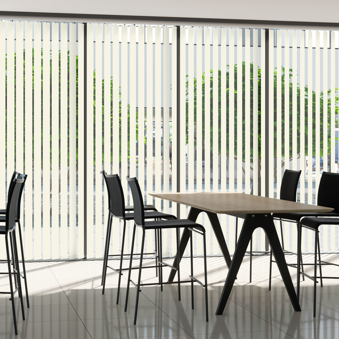 ColorizedZoom Contract Metropolis PVC Taupe Vertical Blind 2852
