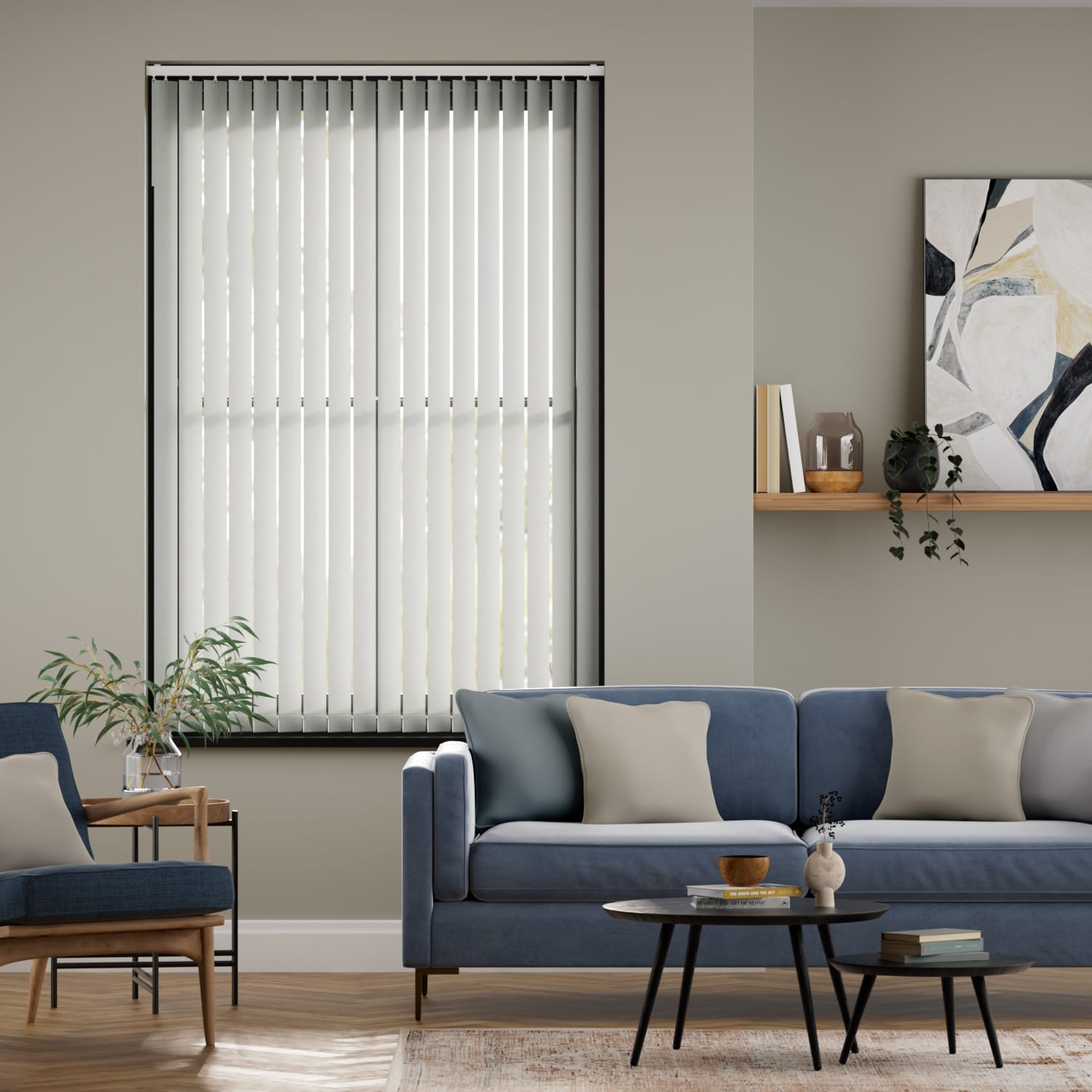 Colorized Leon Cool Grey Vertical Blind 2887