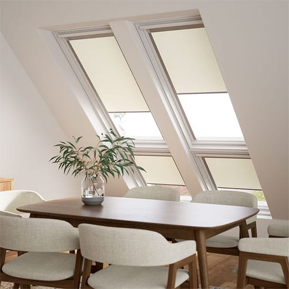 ColorizedZoom Expressions Alabaster Blackout Blind for DAKSTRA®/RoofLITE® Windows 2901