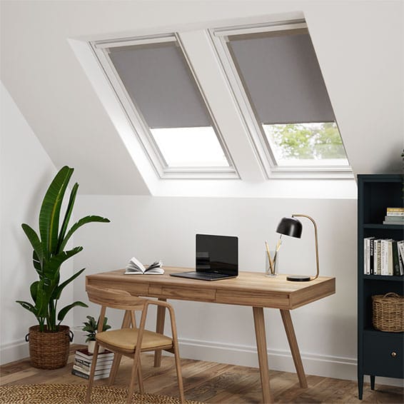 ColorizedZoom Expressions Dark Grey Blackout Blind for DAKSTRA®/RoofLITE® Windows 2903