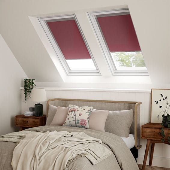 ColorizedZoom Elements Berry Blackout Blind for FAKRO® Windows 2967