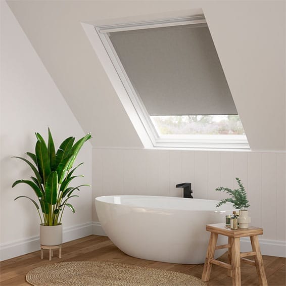 ColorizedZoom Expressions Dove Grey Blackout Blind for Keylite® Windows 2992