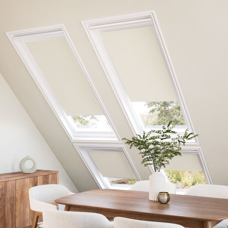ColorizedZoom Expressions Biscuit Blackout Blind for Keylite® Windows 3000