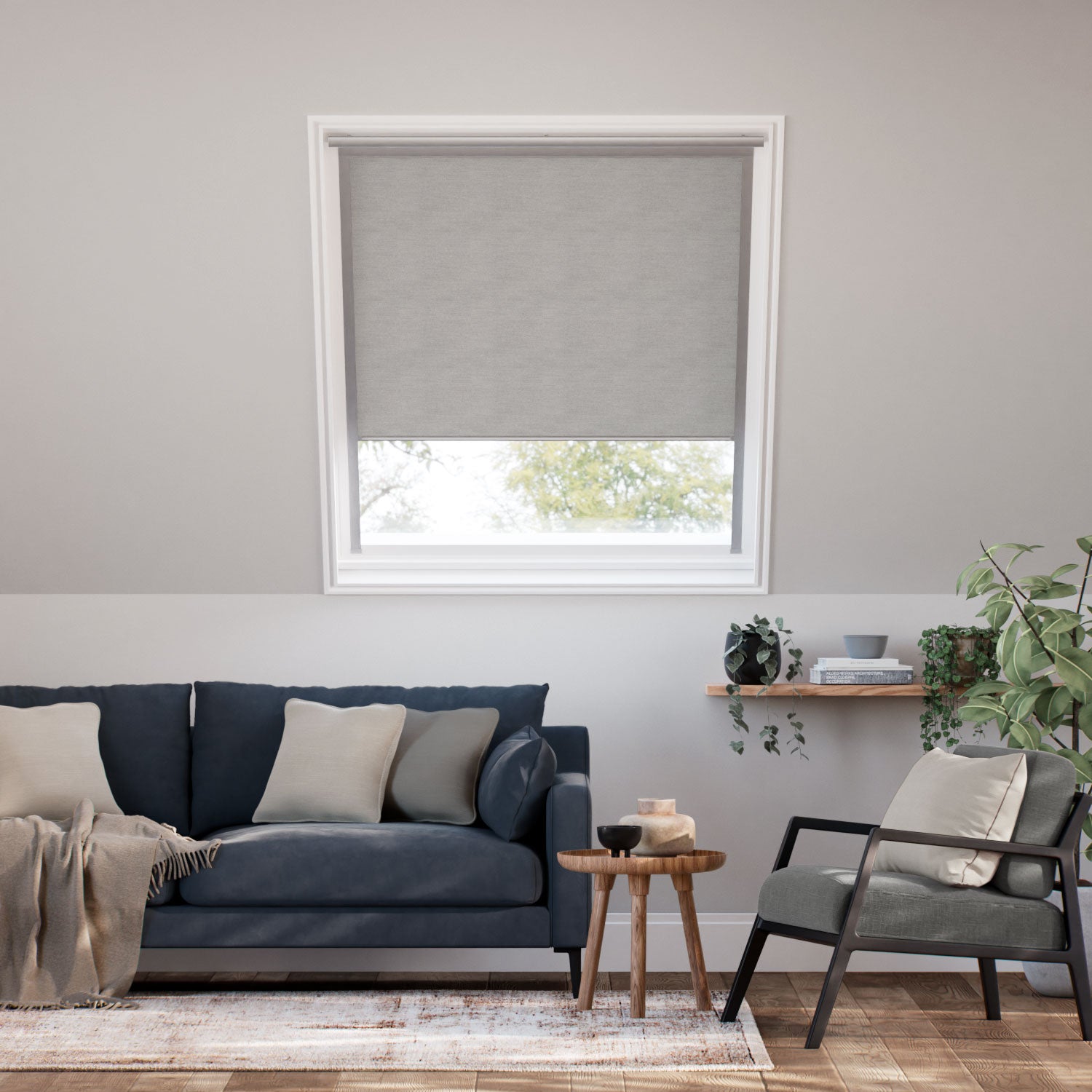 Colorized Expressions Nickel Blackout Blind for Keylite® Windows 3004