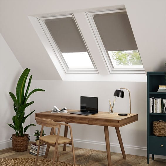 ColorizedZoom Expressions Fossil Grey Blackout Blind for Keylite® Windows 2993