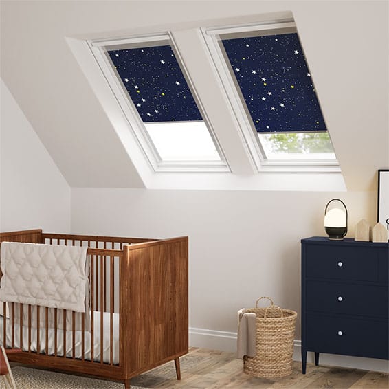 ColorizedZoom Expressions Starry Night Blackout Blind for Keylite® Windows 2981