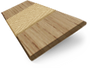 ColorizedSwatch Metropolitan Classic Oak & Buff Wooden Blind - 50mm Slat sample image 3101