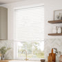 ColorizedZoom Atlanta Icy White Faux Wood Blind - 50mm Slat 3228