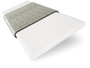 ColorizedSwatch Brightest White and Elephant Grey Wooden Blind - 50mm Slat sample image 3255