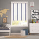 Colorized Brightest White and Denim Wooden Blind - 50mm Slat 3254