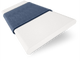 ColorizedSwatch Brightest White and Denim Wooden Blind - 50mm Slat sample image 3254