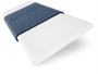 ColorizedSwatch Brightest White and Denim Wooden Blind - 50mm Slat sample image 3254