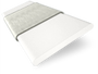 ColorizedSwatch Chiffon White & Chic Grey Wooden Blind - 50mm Slat sample image 3257