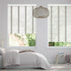 Colorized Chiffon White & Elephant Grey Wooden Blind - 50mm Slat 3258