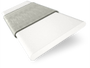 ColorizedSwatch Chiffon White & Elephant Grey Wooden Blind - 50mm Slat sample image 3258