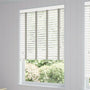 ColorizedZoom Chiffon White & Elephant Grey Wooden Blind - 50mm Slat 3258