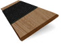 ColorizedSwatch Chestnut & Jet Faux Wood Blind - 50mm Slat sample image 3278
