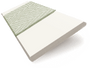 ColorizedSwatch Eggshell & Nickel Faux Wood Blind - 50mm Slat sample image 3280