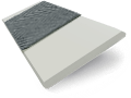 ColorizedSwatch Grey Goose & Anthracite Faux Wood Blind - 50mm Slat sample image 3282