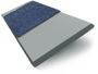 ColorizedSwatch Urban Grey & Oxford Blue Faux Wood Blind - 50mm Slat sample image 3292