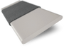 ColorizedSwatch Turtle Dove Grey & Anthracite Faux Wood Blind - 50mm Slat sample image 3312