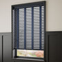ColorizedZoom Midnight Blue & Ink Wooden Blind - 50mm Slat 3337