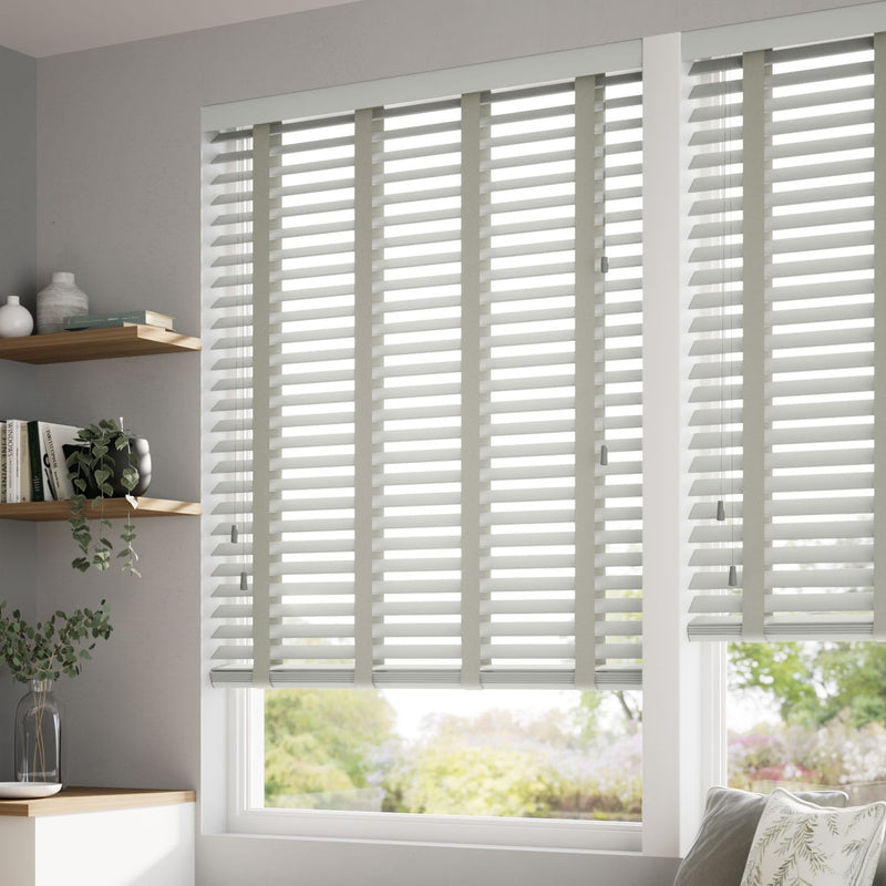 ColorizedZoom Moonlight Grey & Ash Wooden Blind - 50mm Slat 3338