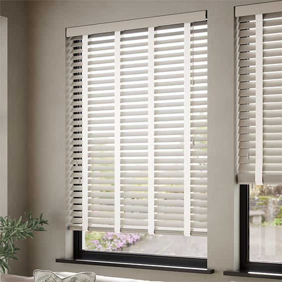 ColorizedZoom Pebble Beach & Cloud Wooden Blind - 50mm Slat 3341