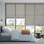 Colorized Contract Tampa Tonal Grey Faux Wood Blind - 50mm Slat 3360