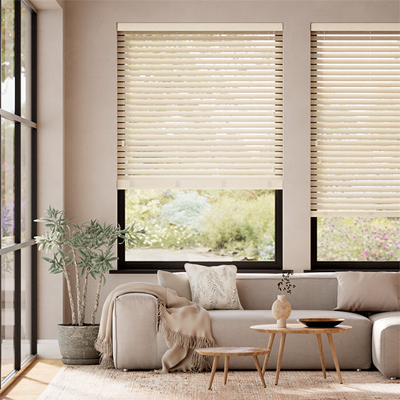 Colorized Natural Bamboo Sand Wooden Blind - 50mm Slat 3383