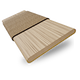 ColorizedSwatch Natural Bamboo Driftwood & Praline Wooden Blind - 50mm Slat sample image 3386