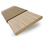 ColorizedSwatch Natural Bamboo Driftwood & Praline Wooden Blind - 50mm Slat sample image 3386