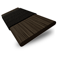 ColorizedSwatch Natural Bamboo Umber & Jet Wooden Blind - 50mm Slat sample image 3389